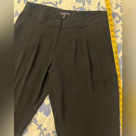 Eileen Fisher 100% Silk Pleated Ankle Pants - Picture 12 of 12